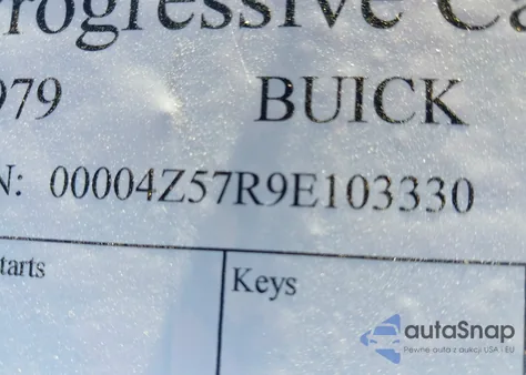 1979 Buick Riviera из США, поврежденный, VIN 00004Z57R9E103330